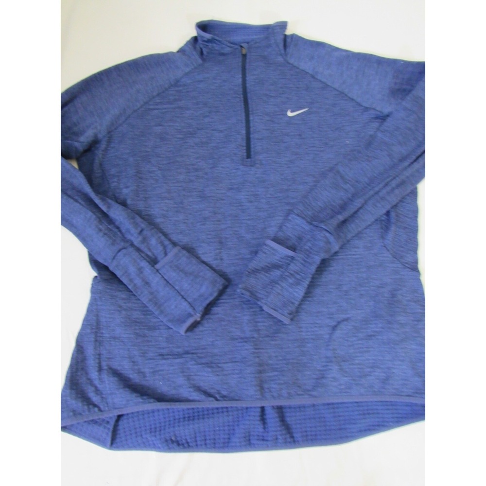 Nike Dri-Fit Stretch Polyester Purple Thumb Through Swoosh Women's 1/4 Zip Sz XL